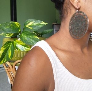 Women's circular tribal earring